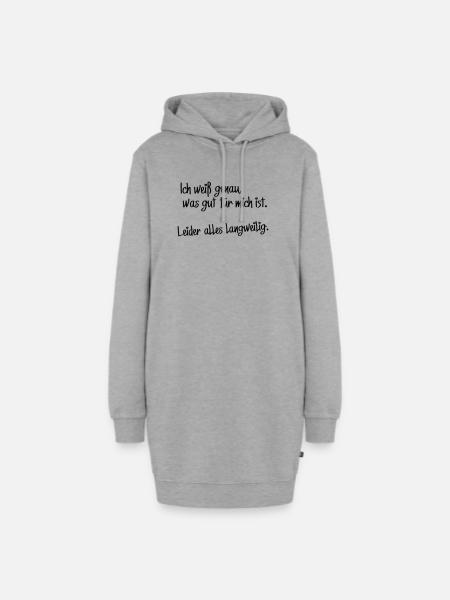 Gut fuer mich - Hoodie-Kleid - Grau meliert