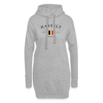 Hasselt Belgique – Souvenir et cadeau de vacances - Sweat-shirt à capuche long Femme - gris chiné - Devant