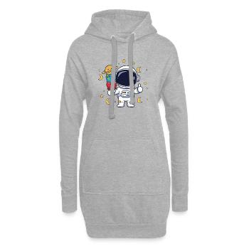 Astronaute, Oeuvre, Nourriture, Espace, Humour - Sweat-shirt à capuche long Femme - gris chiné - Devant