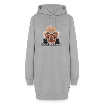 Böser Alter Mann Karikatur - Hoodie-Kleid - Grau meliert - Vorne