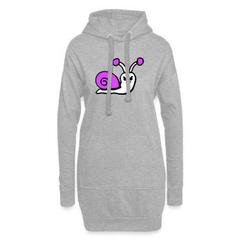 Schnecke wütend sauer böse unglücklich verärgert - Hoodie-Kleid - Grau meliert - Vorne