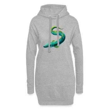 Aal - Cooles Low Poly Logo - Hoodie-Kleid - Grau meliert - Vorne