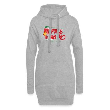 LOGO PBY EDITION DRAPEAU 971 GUADELOUPE - Sweat-shirt à capuche long Femme - gris chiné - Devant