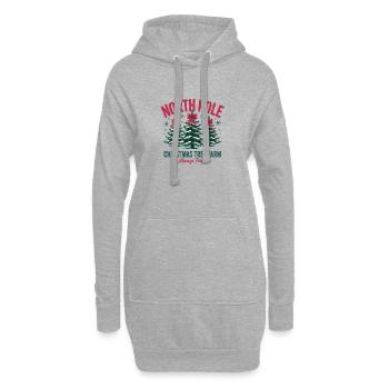 Ferme d’arbres de Noël du pôle Nord - Sweat-shirt à capuche long Femme - gris chiné - Devant