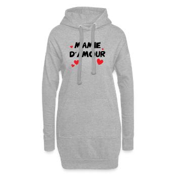 Oma der Liebe - Hoodie-Kleid - Grau meliert - Vorne