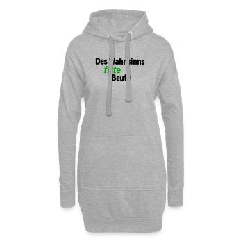 Wahnsinns fitte Beute - Hoodie-Kleid - Grau meliert - Vorne