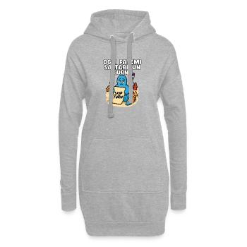 Sauter le quart de travail aujourd’hui - Sweat-shirt à capuche long Femme - gris chiné - Devant