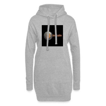 Biercoin Bitcoin Flaschenverschluss - Hoodie-Kleid - Grau meliert - Vorne