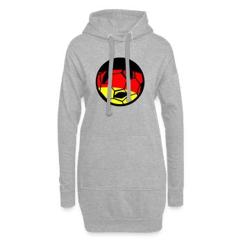 Football Drapeau Allemand Art - Sweat-shirt à capuche long Femme - gris chiné - Devant