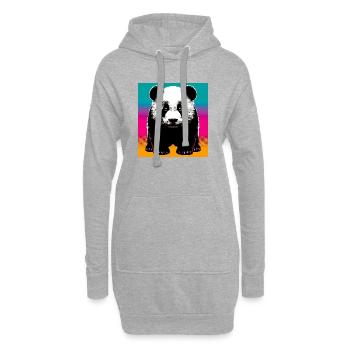 Panda - Hoodie-Kleid - Grau meliert - Vorne