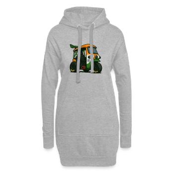 Indien Tuk-Tuk – Streetrace Edition - Hoodie-Kleid - Grau meliert - Vorne