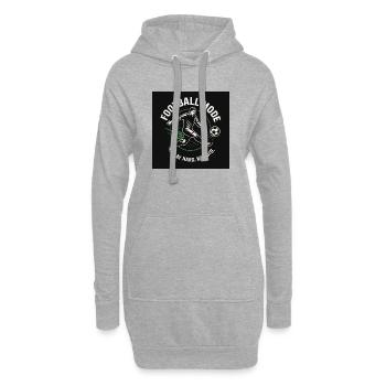 Mode Soccer Kick – Gagnez fort - Sweat-shirt à capuche long Femme - gris chiné - Devant