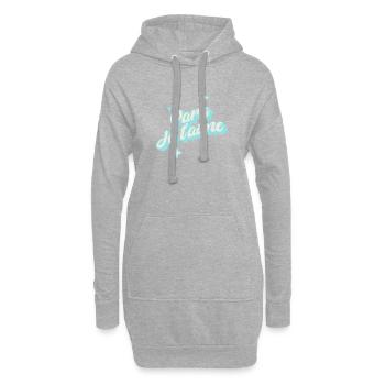 Paris I Love You - Himmelblau - Hoodie-Kleid - Grau meliert - Vorne