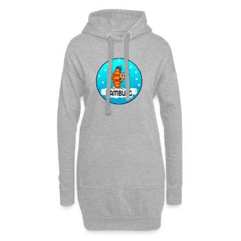 NEIGE D’HIVER HAMBOURG FRANZBRÖTCHEN - Sweat-shirt à capuche long Femme - gris chiné - Devant