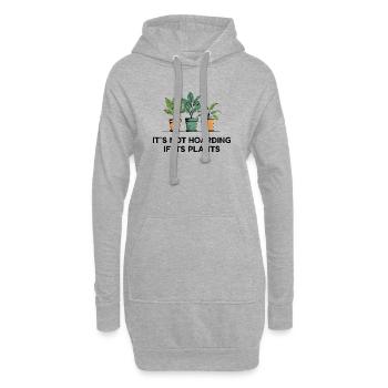 Nicht horten, wenn es Pflanzen sind - Hoodie-Kleid - Grau meliert - Vorne