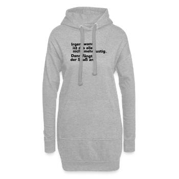nicht mehr lustig - Hoodie-Kleid - Grau meliert - Vorne