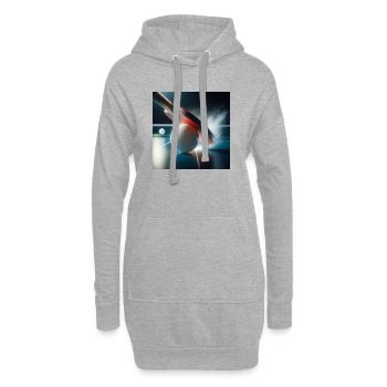Sports, tennis de table - Sweat-shirt à capuche long Femme - gris chiné - Devant