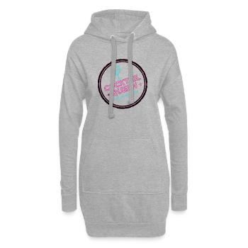 Cocktail Queen Party Shirt Sac à capuche - Sweat-shirt à capuche long Femme - gris chiné - Devant