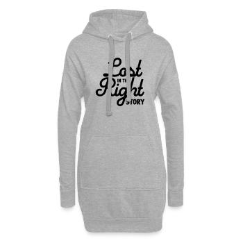 Verloren in der richtigen Geschichte - Hoodie-Kleid - Grau meliert - Vorne