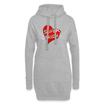 SUPER GRANDMA - Hoodie-Kleid - Grau meliert - Vorne