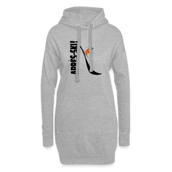 Après-SKI Lustiges Croissant - Hoodie-Kleid - Grau meliert - Vorne
