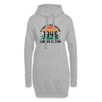 80 ans d’être génial 1946 Édition limitée - Sweat-shirt à capuche long Femme - gris chiné - Devant