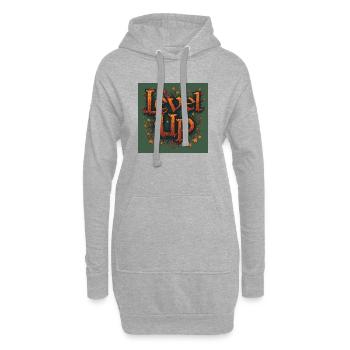 Level Up - Hoodie-Kleid - Grau meliert - Vorne