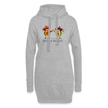 Baila Baila - Sweat-shirt à capuche long Femme - gris chiné - Devant