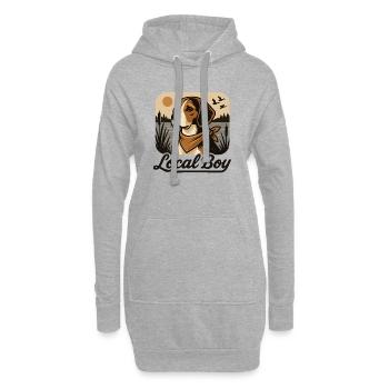 Garçon local - Propriétaire d’un chien de chasse au beagle - Sweat-shirt à capuche long Femme - gris chiné - Devant