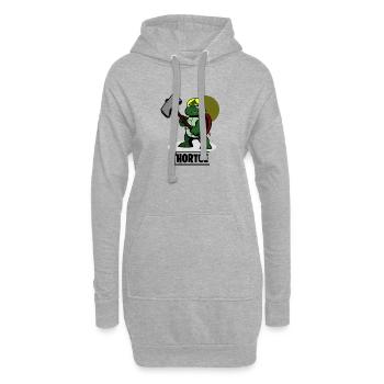 THORTUE ! (tortue super-héros) - Sweat-shirt à capuche long Femme - gris chiné - Devant