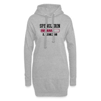 Apprentissage de ferblantier 2e année d’apprentissage de ferblantier - Sweat-shirt à capuche long Femme - gris chiné - Devant