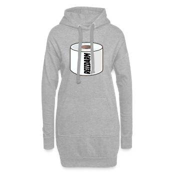 INTESTIN IRRITABLE, PAPIER TOILETTE, DIGESTION - Sweat-shirt à capuche long Femme - gris chiné - Devant