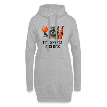 It's Spritz O'Clock Waschbär Party Geschenkidee - Hoodie-Kleid - Grau meliert - Vorne