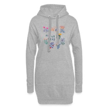 All We Need Blumen - Hoodie-Kleid - Grau meliert - Vorne