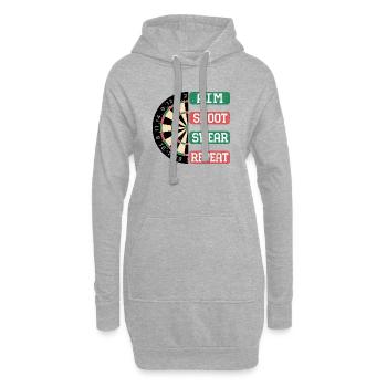 Aim Shoot Wear Repeat Dartboard Style - Hoodie-Kleid - Grau meliert - Vorne