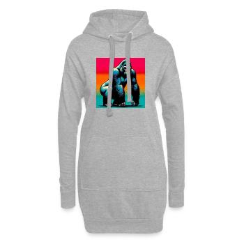 gorilla - Hoodie Dress - heather grey - Front