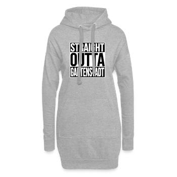 STRAIGHT OUTTA GARTENSTADT - Hoodie-Kleid - Grau meliert - Vorne