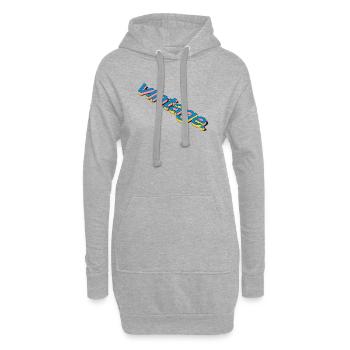 Vintage Retro 3D Typography Design - Hoodie-Kleid - Grau meliert - Vorne