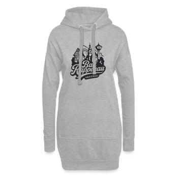 Bad Rappenau Skyline Handlettering Design - Hoodie-Kleid - Grau meliert - Vorne