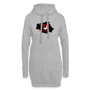 Gers 32 - Sweat-shirt à capuche long Femme - gris chiné - Devant
