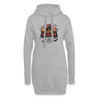 Spukschloss Halloween - Hoodie-Kleid - Grau meliert - Vorne