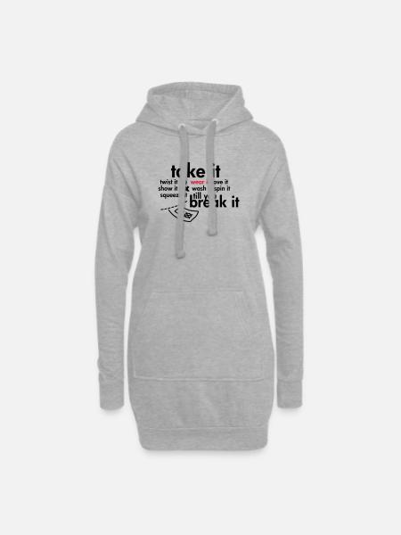 Take it & wear it.. - Hoodie Dress - heather grey