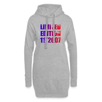 18e anniversaire Edition limitée 11/2007 - Sweat-shirt à capuche long Femme - gris chiné - Devant