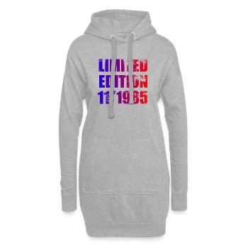 40e anniversaire Edition limitée 11/1985 - Sweat-shirt à capuche long Femme - gris chiné - Devant
