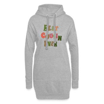 Best Cousin ever - Hoodie-Kleid - Grau meliert - Vorne