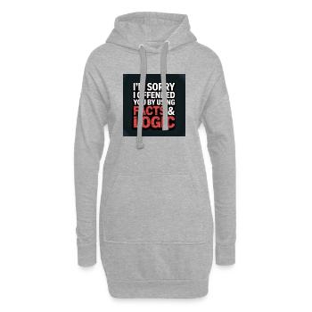 I'm Sorry I Offended You by Using Facts & Logic - Hoodie Dress - heather grey - Front