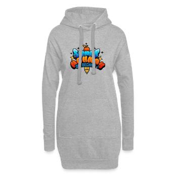 Super nounou qui déchire - Sweat-shirt à capuche long Femme - gris chiné - Devant