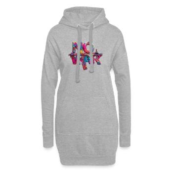 No War Colorful Gun Art - Hoodie-Kleid - Grau meliert - Vorne