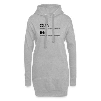 In - Out - Hoodie-Kleid - Grau meliert - Vorne