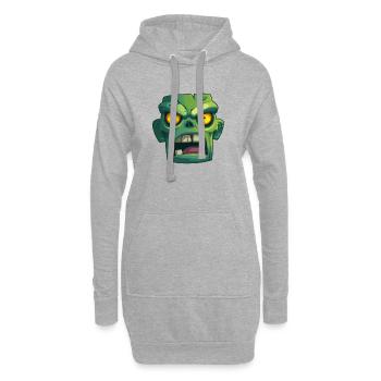 zombie pour la soirée de Halloween - Sweat-shirt à capuche long Femme - gris chiné - Devant
